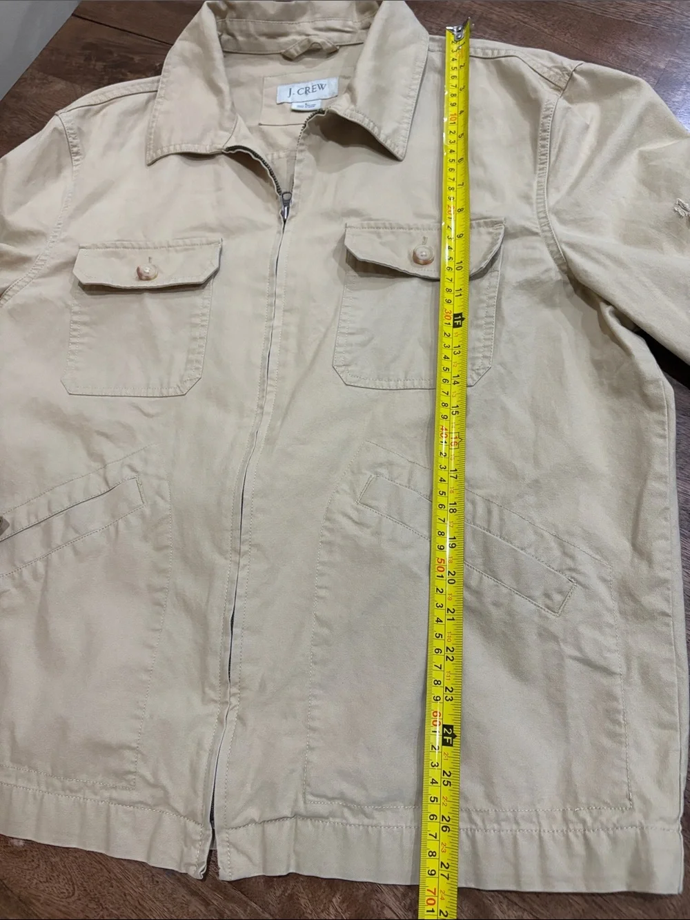 Men's J.Crew Canvas Chore Jacket Shacket Tan Khaki.  vintage. Size L